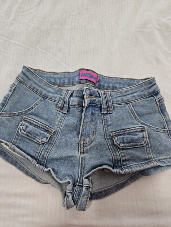 Edikted Pants - Denim Women's Shorts - Light Blue Casual